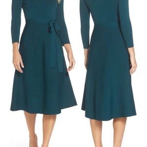 Eliza J Teal Midi Sweater Dress